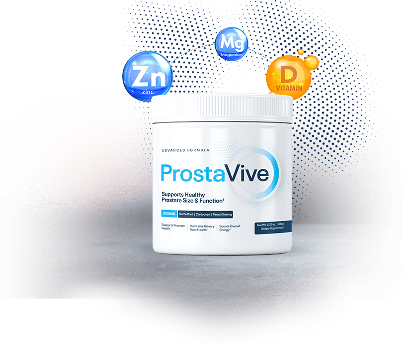ProstaVive Review 2026 — ProstaVive prostate support powder tub with zinc, magnesium and vitamin D